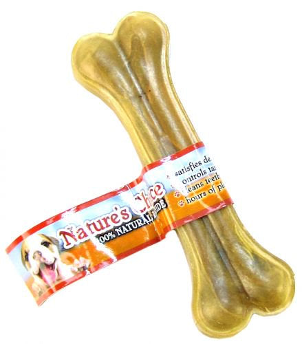 Loving Pets Natures Choice 100% Natural Rawhide Pressed 6" Bone Small