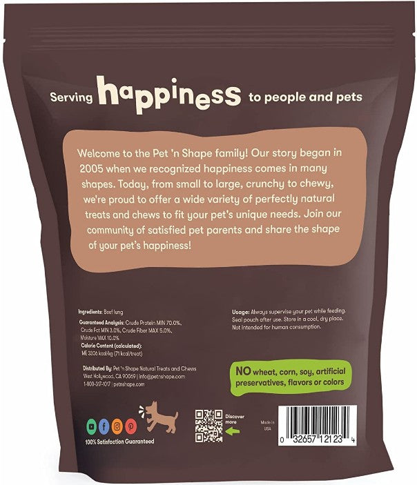 Pet n Shape Natural Beef Lung Slices Dog Treats