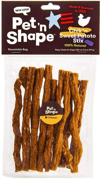 Pet n Shape Natural Chik n Sweet Potato Stix Dog Treats