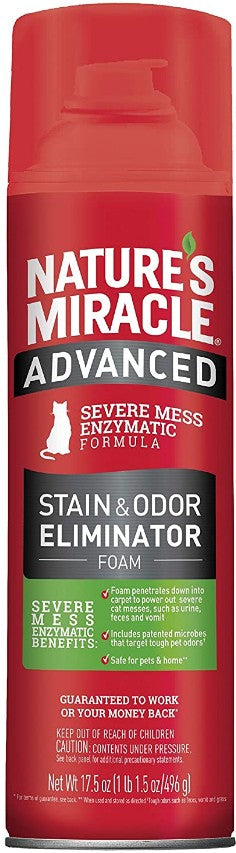 Natures Miracle Just for Cats Advanced Enzymatic Stain and Odor Eliminator Foam