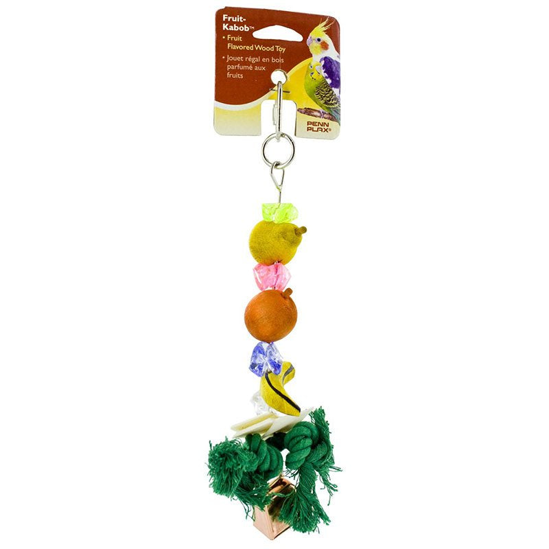 Penn Plax Bird Life Fruit-Kabob Wood Treat Toy for Cockatiels