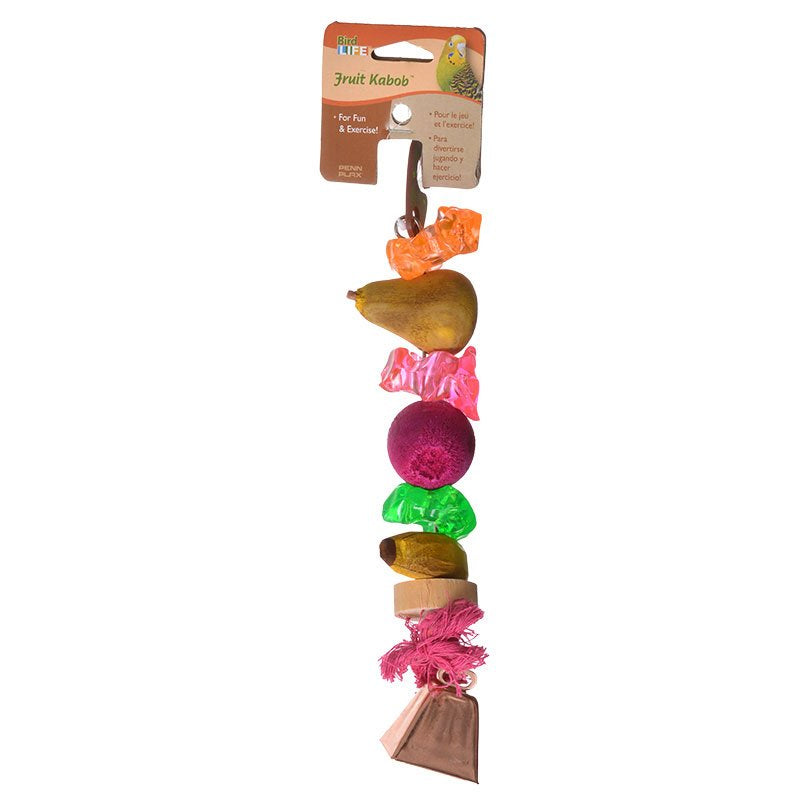 Penn Plax Bird Life Fruit-Kabob Wood Treat Bird Toy