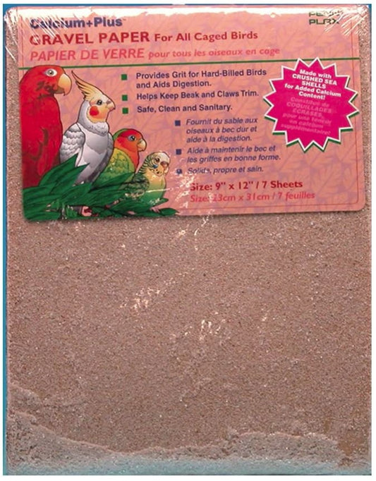 Penn Plax Calcium Plus Gravel Paper for Caged Birds