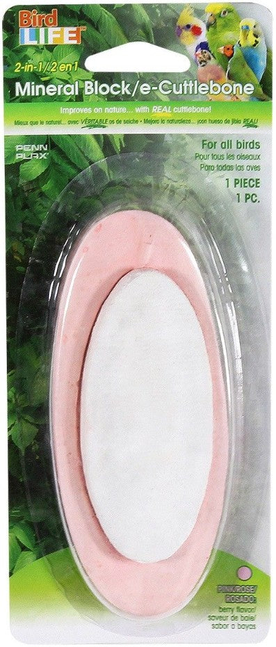 Penn Plax 2 in 1 Berry Mineral Block / Cuttlebone