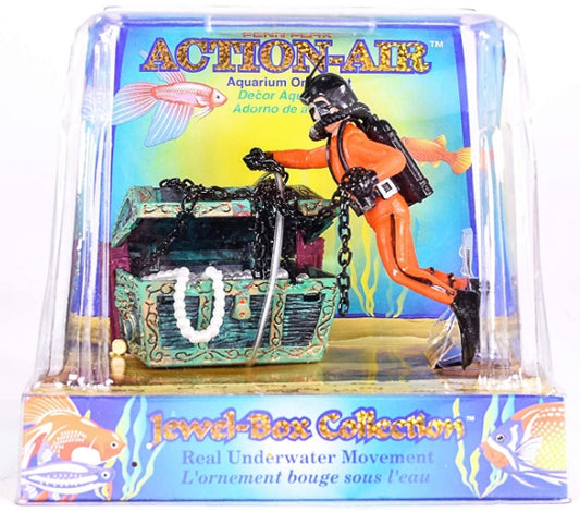 Penn Plax Action Air Treasure Diver Aquarium Ornament