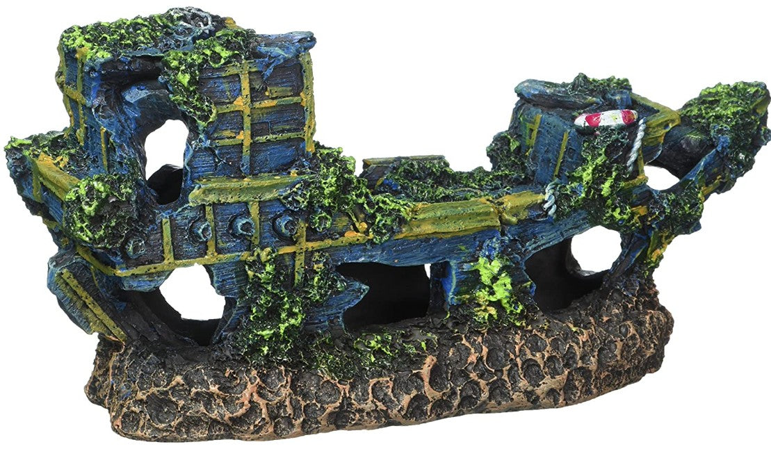 Penn Plax Sunken Ship Aquarium Ornament