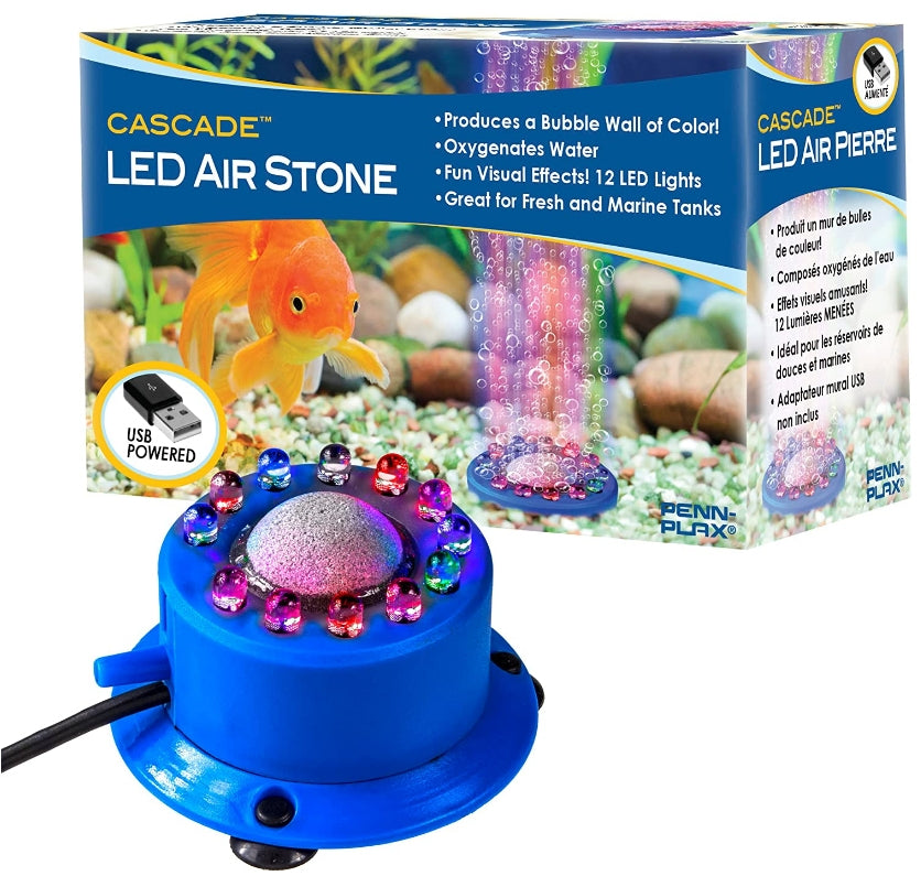 Penn Plax Cascade LED Round Air Stone