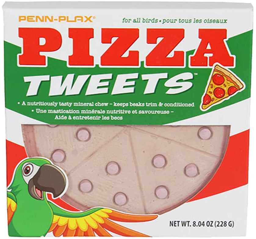 Penn Plax Tweet Eats Pizza Tweets Mineral Block