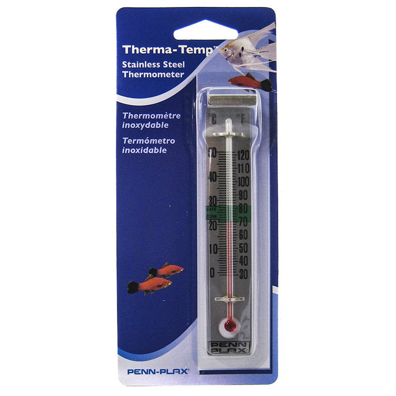 Penn Plax Therma-Temp Stainless Steel Thermometer