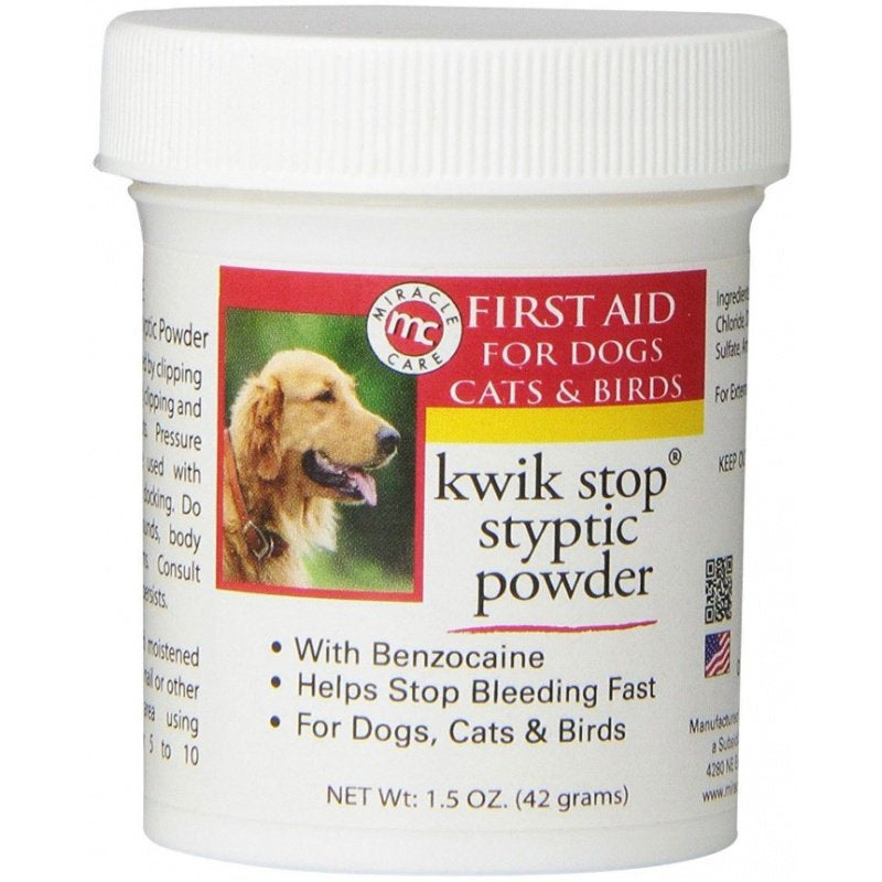 Miracle Care Kwik Stop Styptic Powder for Dogs, Cats and Birds