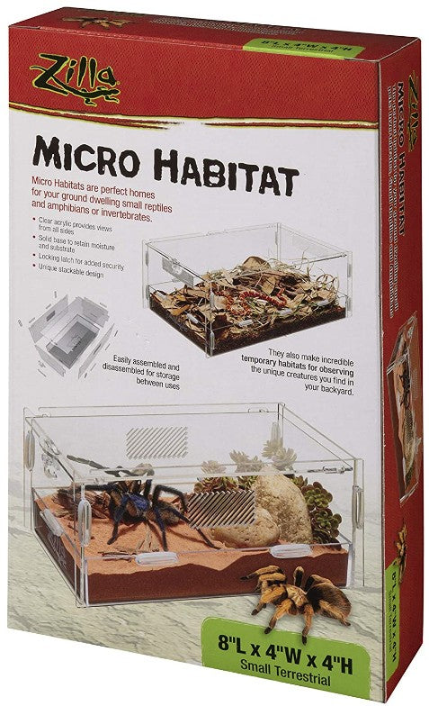 Zilla Micro Habitat Terrestrial for Ground Dwelling Small Pets