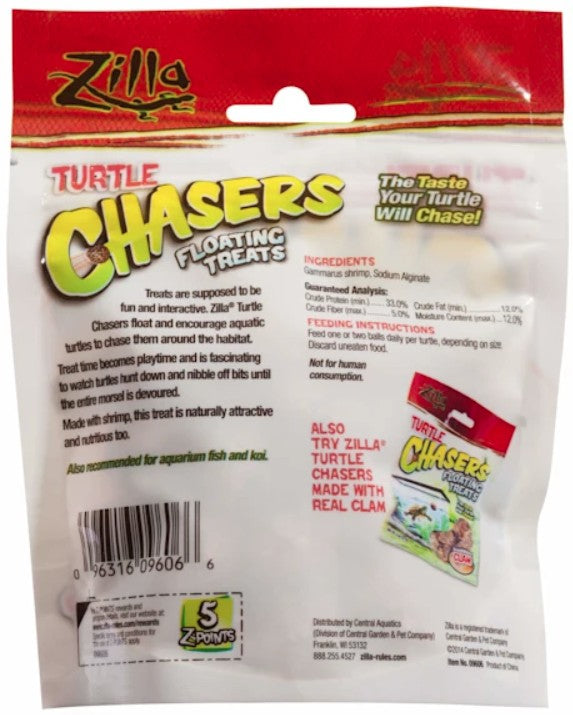 Zilla Turtle Chasers Floating Treats Shrimp