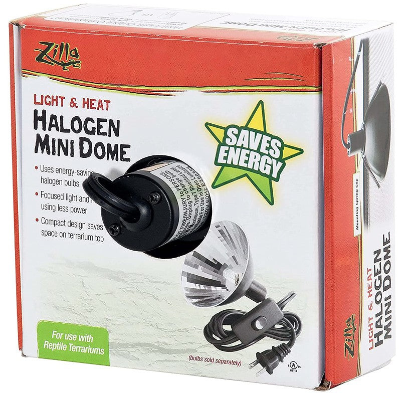 Zilla Mini Halogen Mini Dome Fixture for Reptile Terrariums