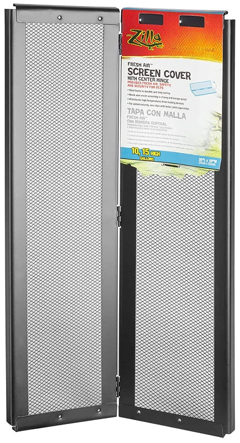 Zilla Fresh Air Screen Cover with Center Hinge 20 x 10 Inch