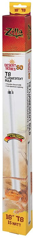 Zilla Desert Series 50 T8 Fluorescent Reptile Bulb with UVB