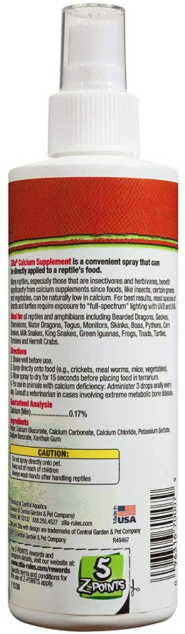 Zilla Calcium Supplement Food Spray