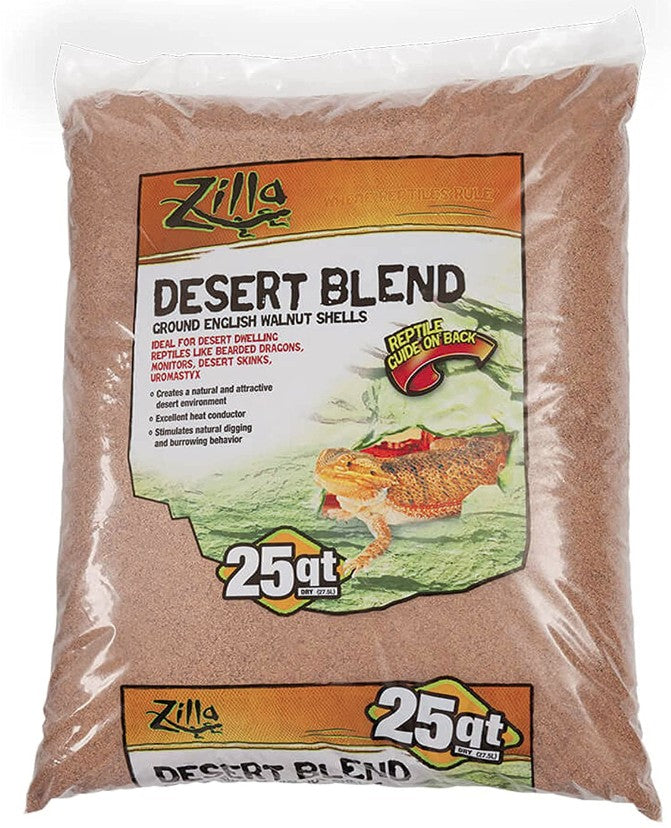 Zilla Desert Blend Ground English Walnut Shells Reptile Substrate