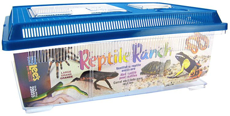 Lees Reptile Ranch Ventilated Reptile and Amphibian Rectangle Habitat with Lid