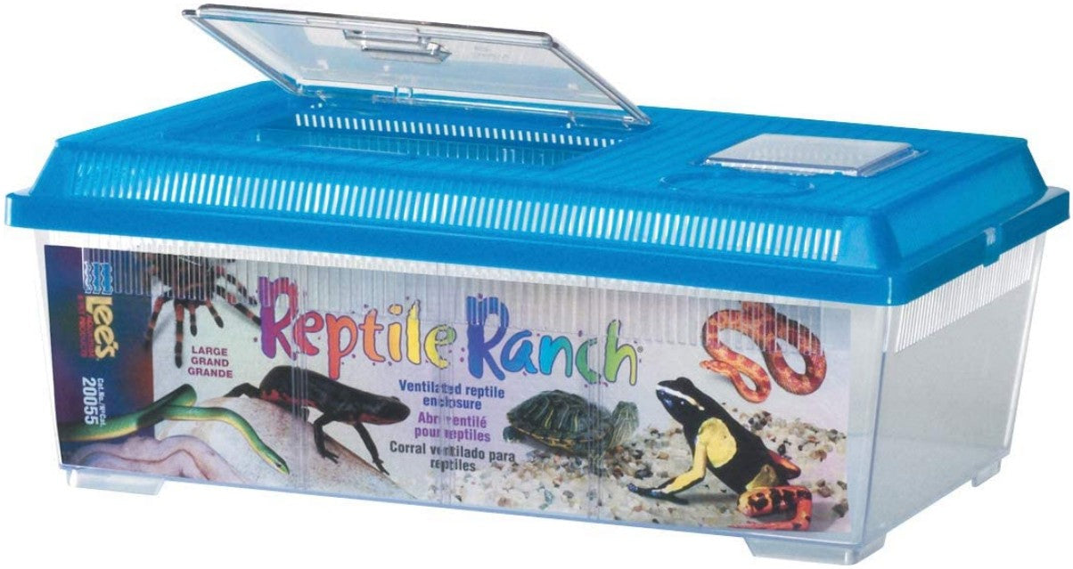 Lees Reptile Ranch Ventilated Reptile and Amphibian Rectangle Habitat with Lid