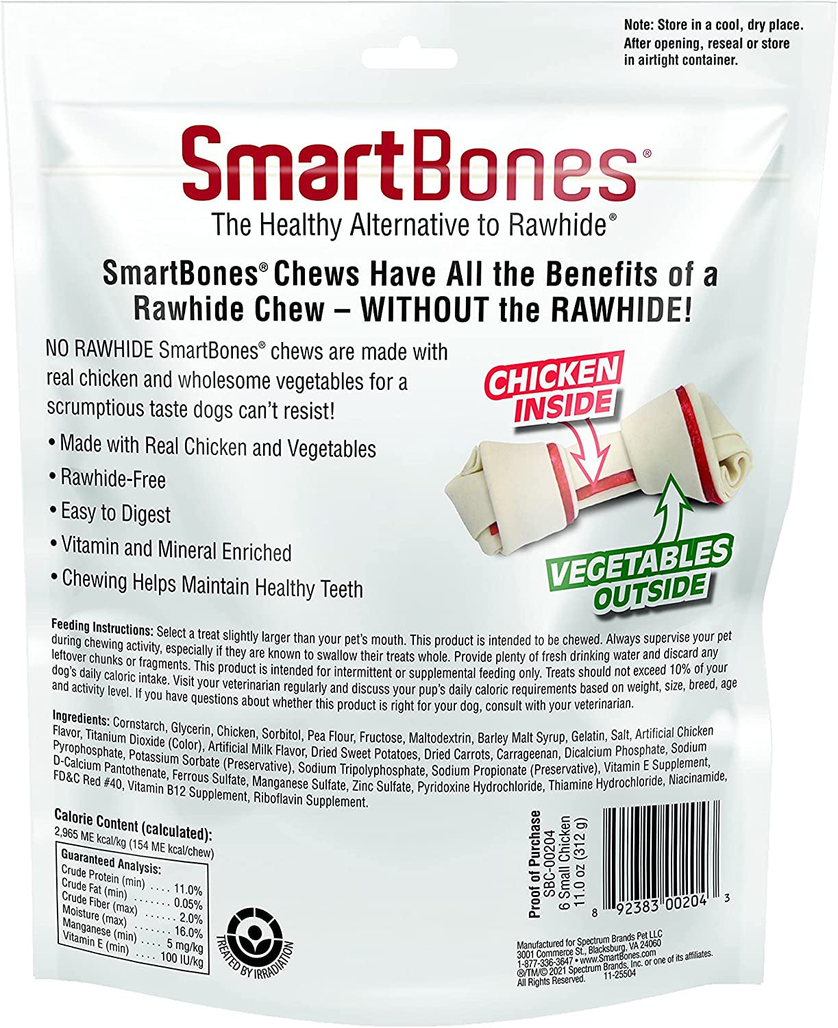 SmartBones Rawhide Free Chicken Bones Small