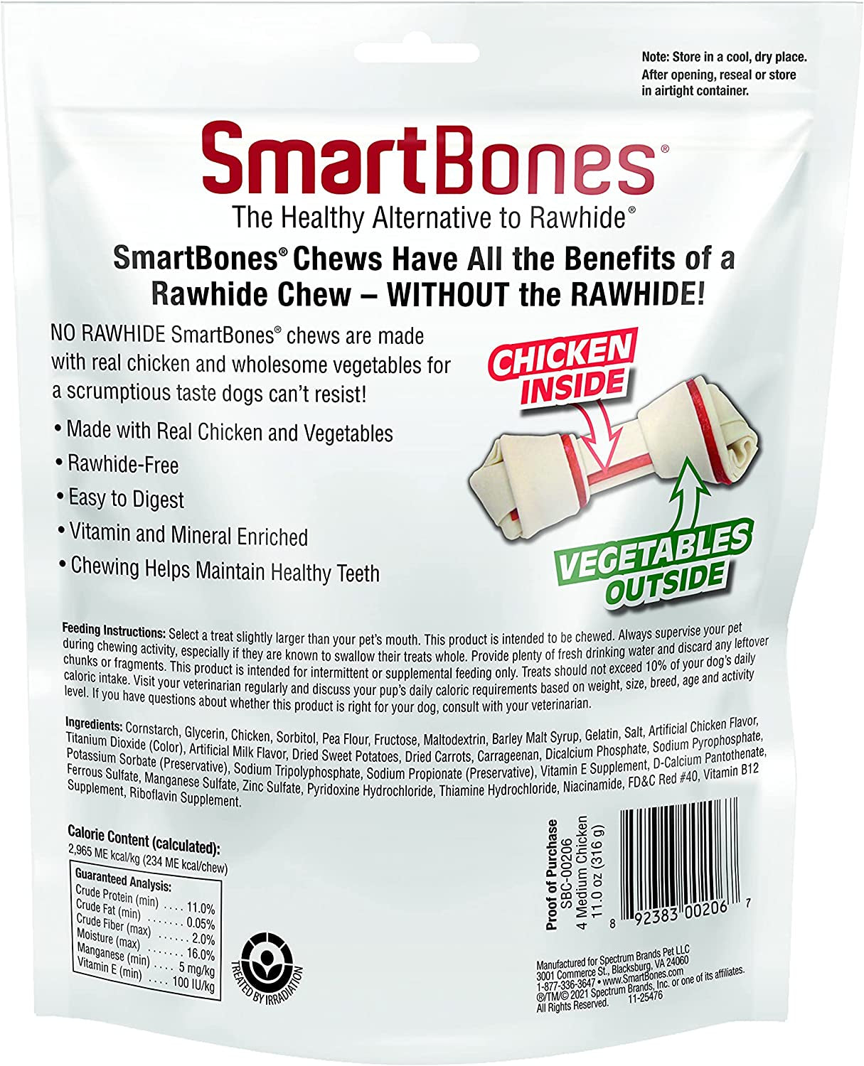 SmartBones Rawhide Free Chicken Bones Medium