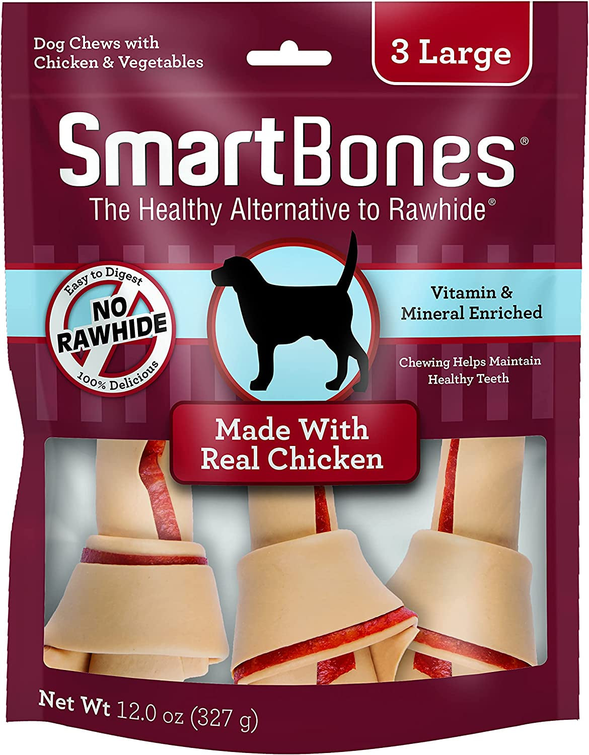 SmartBones Rawhide Free Chicken Bones Large