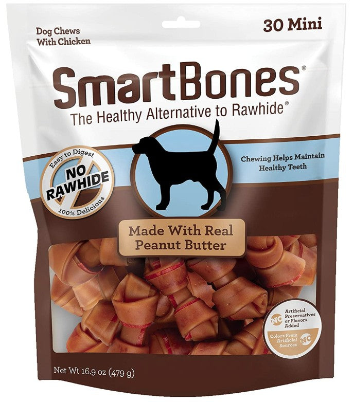 SmartBones Mini Chicken and Peanut Butter Bones Rawhide Free Dog Chew