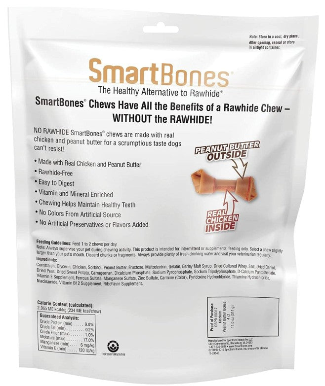 SmartBones Medium Chicken and Peanut Butter Bones Rawhide Free Dog Chew