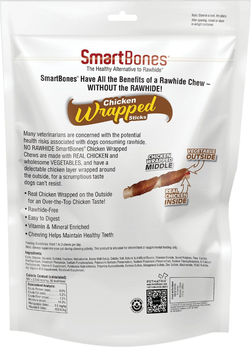 SmartBones Chicken Wrapped Sticks Rawhide Free Dog Chew