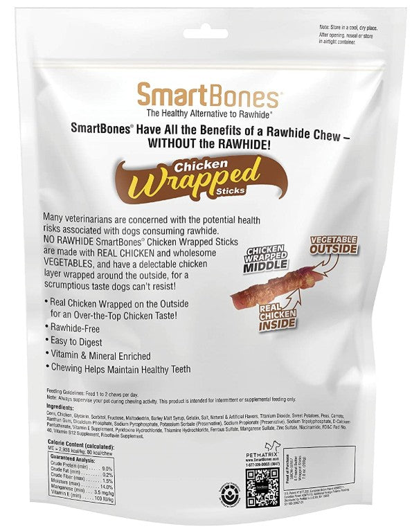 SmartBones Chicken Wrapped Peanut Butter Sticks Rawhide Free Dog Chew