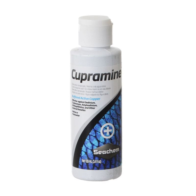 Seachem Cupramine Buffered Active Copper Effective Against External Parasites in Aquariums