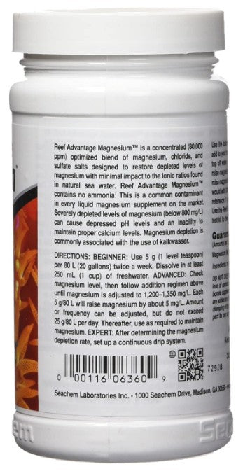 Seachem Reef Advantage Magnesium Raises Magnesium for Aquariums