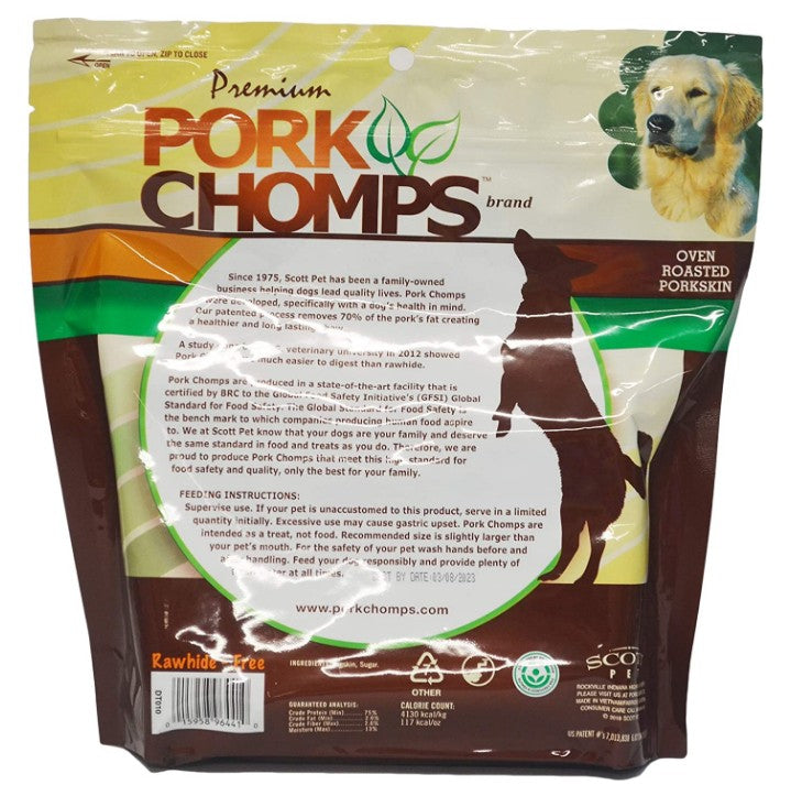 Pork Chomps Pork Earz Twist Dog Treats Large