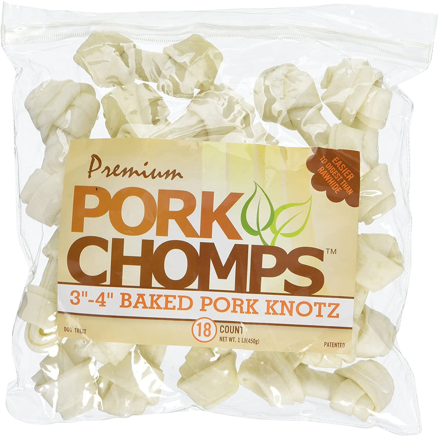 Pork Chomps Baked Knot Bones 3-4"