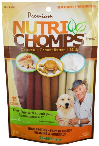 Pork Chomps Premium Nutri Chomps Assorted Flavor Twist MIni