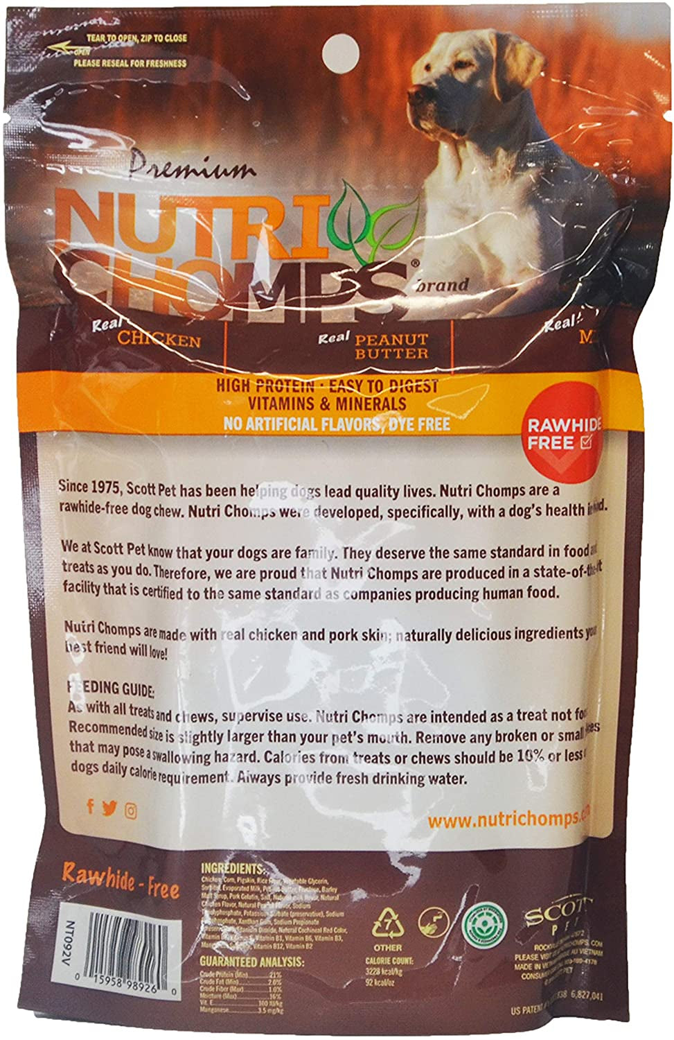 Nutri Chomps Mini Twist Dog Treat Peanut Assorted Flavors