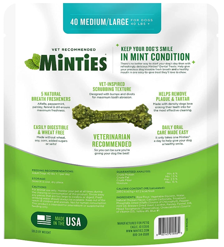 Sergeants Minties Dental Treats for Dogs Medium Large