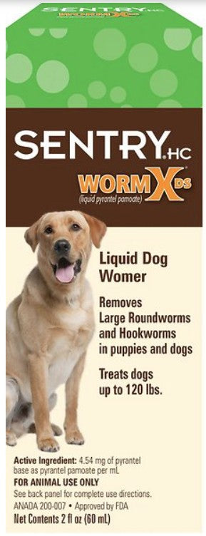 Sentry Worm X DS Double Strength De Wormer for Dogs and Puppies