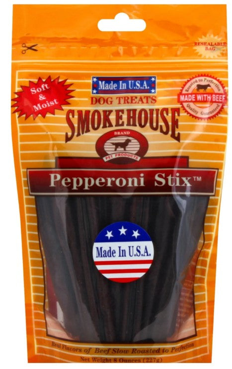 Smokehouse Pepperoni Stix Dog Treats 8"