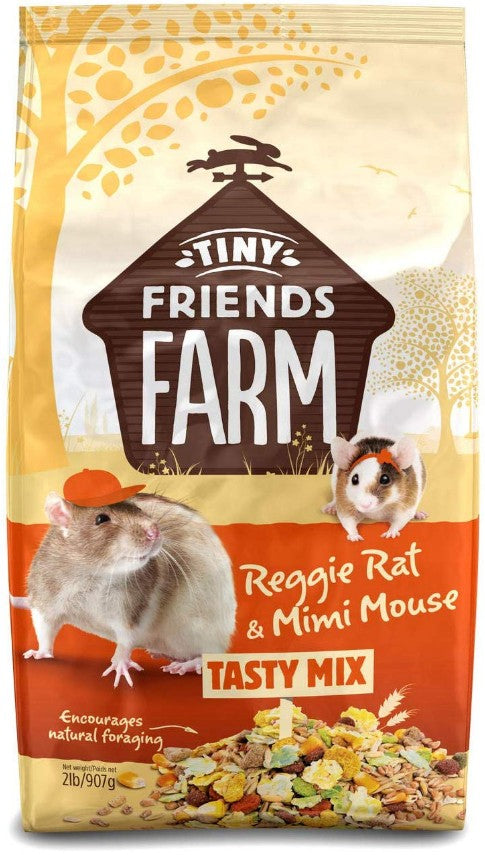 Supreme Pet Foods Tiny Friends Farm Reggie Rat and Mimi Mouse Tasty Mix Food