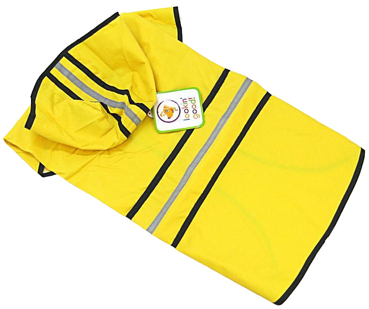 Fashion Pet Rainy Days Slicker Yellow Dog Rain Coat