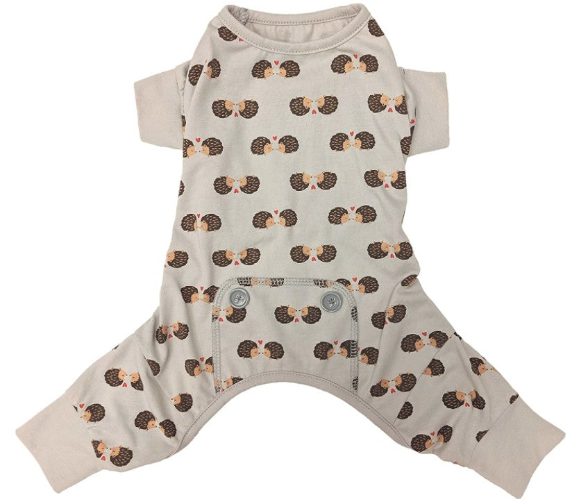 Fashion Pet Hedgehog Dog Pajamas Gray