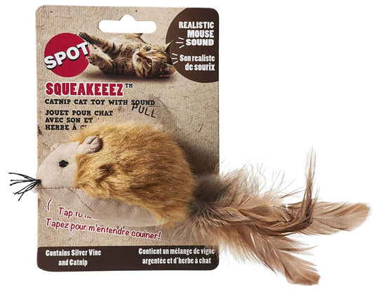 Spot Squeakeeez Mouse Cat Toy Assorted Colors