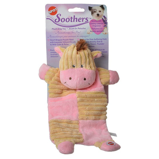 Spot Soothers Crinkle Cow Plush Dog Toy