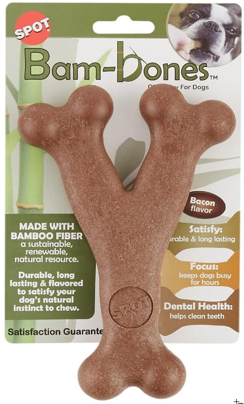 Spot Bambone Wish Bone Bacon Dog Treat Large