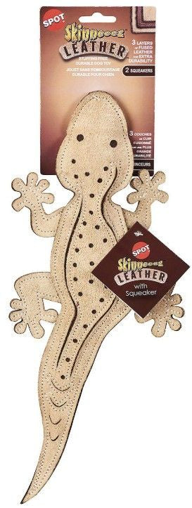 Skinneeez Leather Lizard Dog Toy