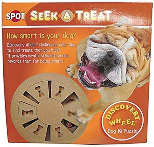 Spot Seek-A-Treat Discovery Wheel Interactive Dog Treat and Toy Puzzle