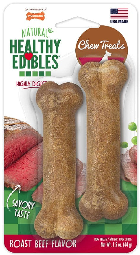 Nylabone Healthy Edibles Chews Roast Beef Petite