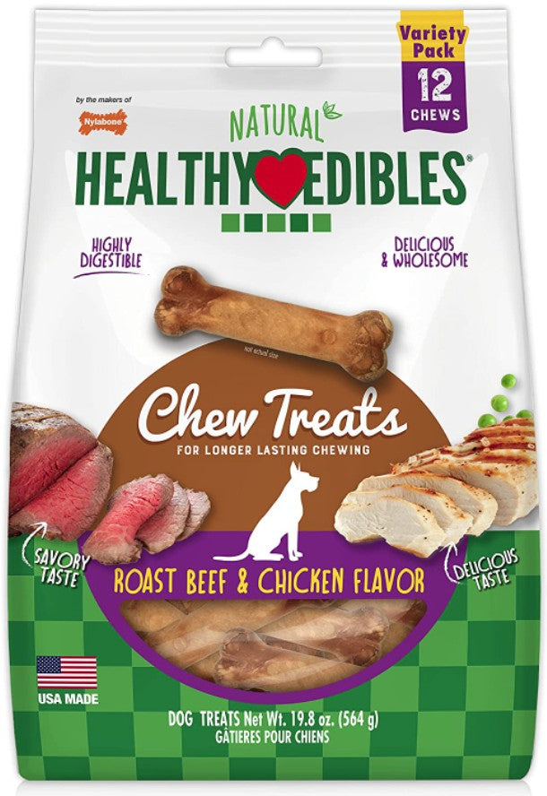 Nylabone Healthy Edibles Variety Pack Roast Beef and Chicken Regular