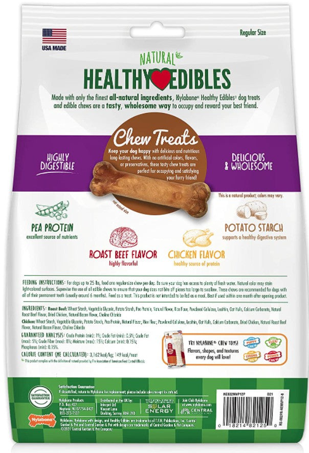 Nylabone Healthy Edibles Variety Pack Roast Beef and Chicken Regular